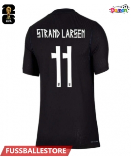 Günstige Norwegen Jorgen Strand Larsen #11 Auswärtstrikot Damen WM 2026 Kurzarm